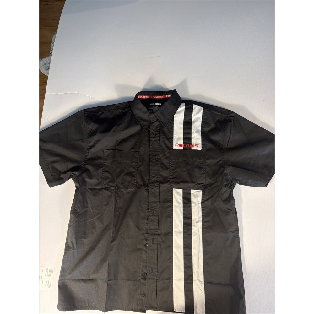 Polaris Off Road ATV Race Racing Pit Crew Garage Mechanic Work Shirt Mens Large